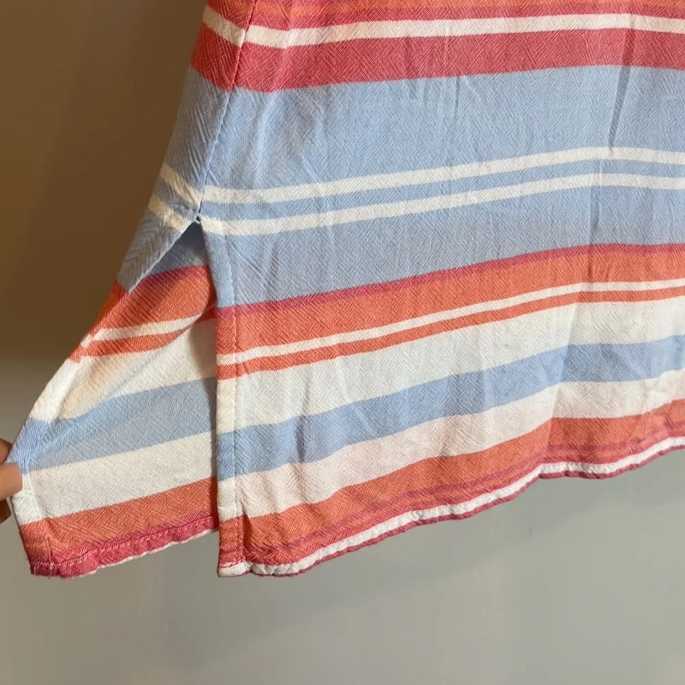 Kona Sol Striped Cover Up Beach Poolside One Size